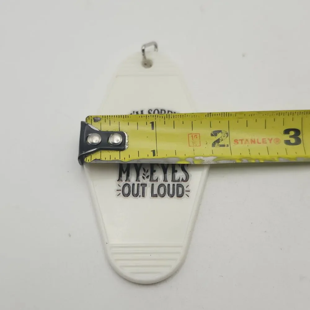Funny Sarcastic Motel Keychain White Acrylic Fox Double Sided Quote Key Tag